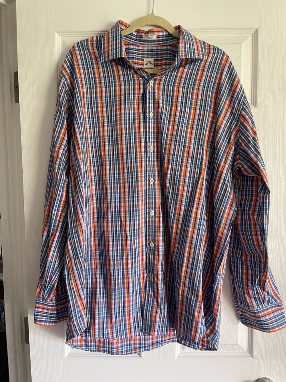 Peter Millar Men's Multicolor Plaid Button-Down Shirt weekender finish